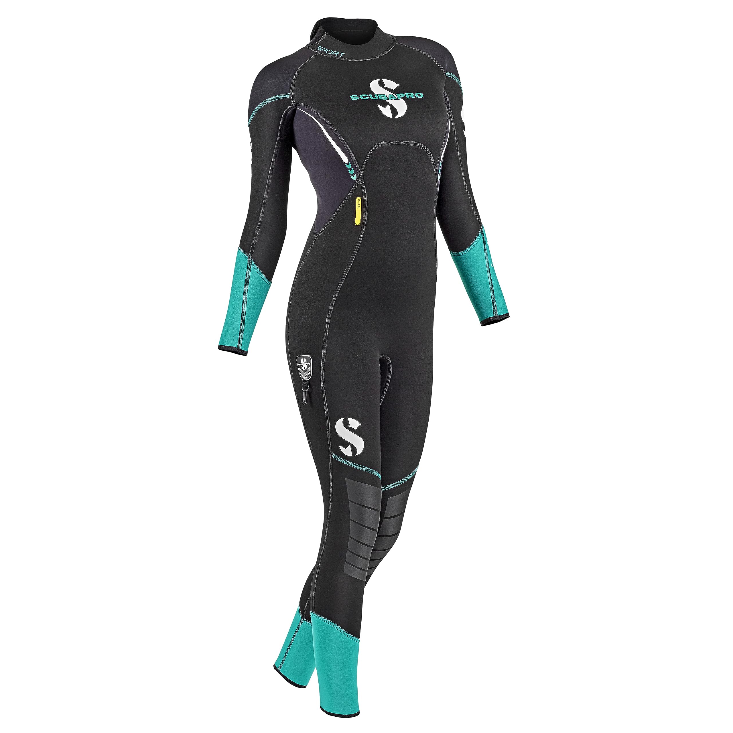 Photo 1 of SCUBAPRO Women's Sport Steamer Wetsuit with 3mm Thickness, Large, Black/Caribbean
