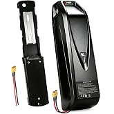 VISET LI Ebike Battery 48V 13AH Scooter Lithium Battery Pack with 30A BMS for 250W/350W/500/750/900/1000W Electric Bike and Other Motor, with Safe Lock, Led Indicator Light, with Base (48V 13AH)