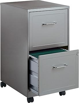 Amazon Com 2 Drawer Vertical Lockable Filing Cabinet Gray