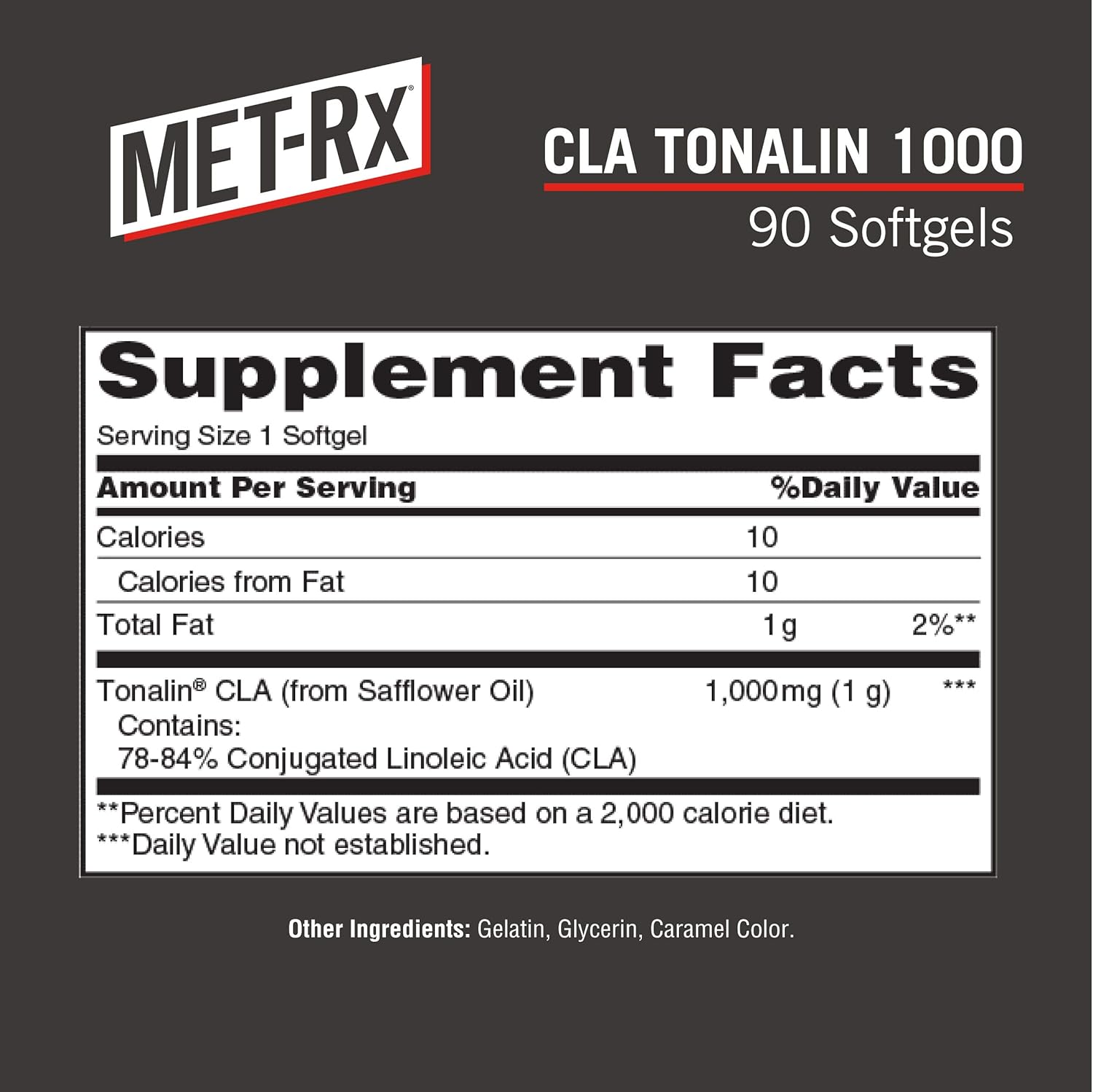 MET-Rx CLA Tonalin 1000 Supplement, Supports Weight Loss and Toning, 90 Softgels: Health & Personal Care