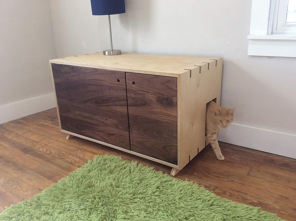 Modern Litter Box Furniture Dog Proof! Handmade