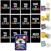 Decorably 24 Pack Inspirational Mini Notebooks for Kids - 12 Chalkboard Designs 3.5x5in Kids Notepads Party Favors, Stitch-Bound 16 Sheets