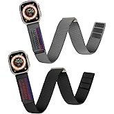 CINORS Ankle Band Compatible with Apple Watch 11 10 46mm Ultra 49mm iWatch Series 9 8 7 45mm 2XL to 5XL Extra Large Nylon Soft Breathable Strap for Series 6 5 4 3 2 1 44 42mm Men Women Long Arm Bands