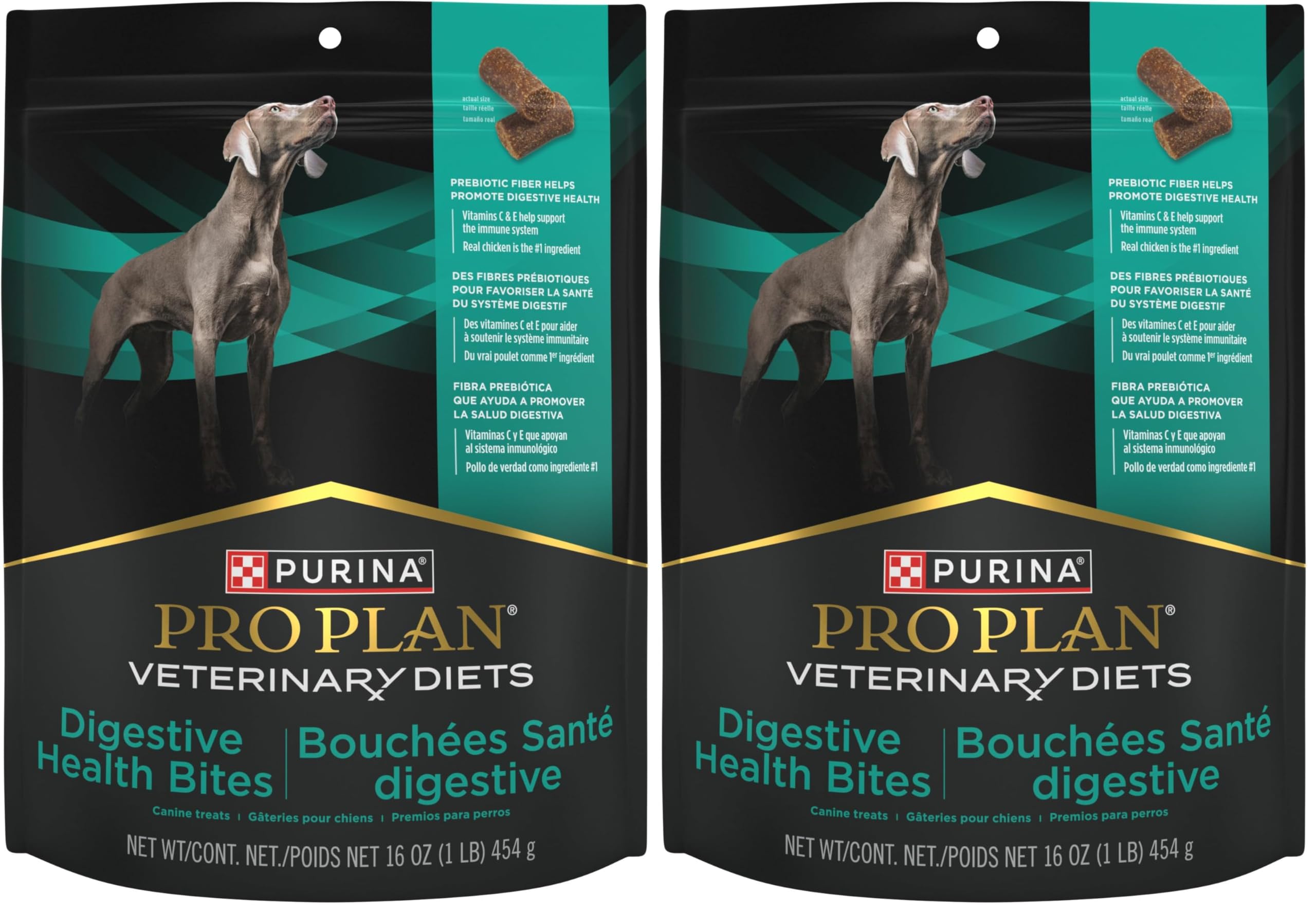 Pro Plan Veterinary Diets Purina Digestive Health Bites Dog Treat Chews - 16 oz. Pouch (Pack of 2) Image