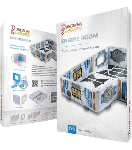 Dungeons & Lasers: AI Center Terrain Set - 63 Unpainted Pieces For Tabletop RPGs, Ages 14+