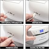 Denver TDC-280 Portable Radio CD Tape Cassette Player DAB+ FM Clock view 5