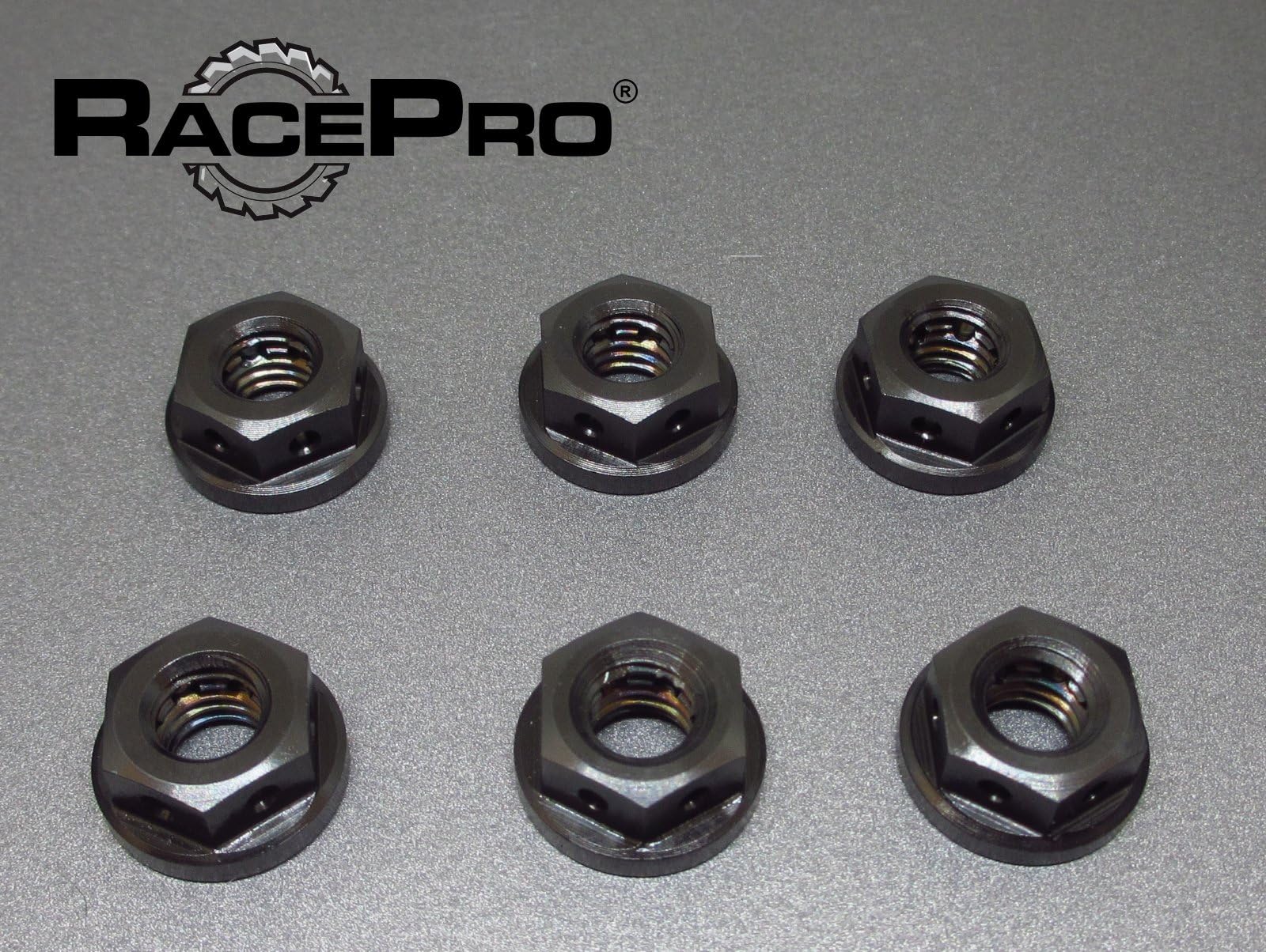 Drilled - 6x Black Yamaha YZF R6 42191 Titanium Rear Sprocket Nuts