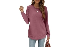 Jescakoo Sweatshirts for Women Long Sleeve Shirts Crewneck Pullover Loose Fit Tops Womens Clothing Trendy 2025 Fall Winter