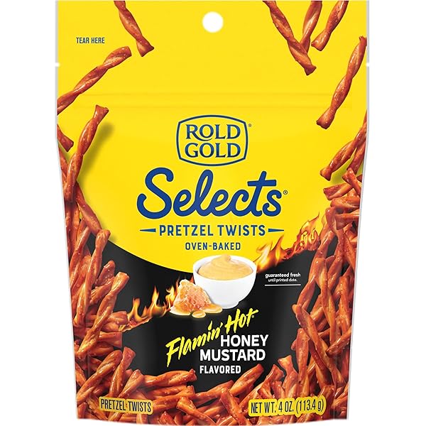 ROLD GOLD SELECTS, FLAMIN HOT HONEY MUSTARD PRETZEL...