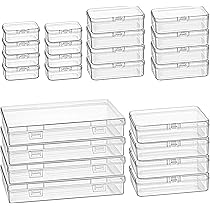 8-Pack Rectangular Plastic Storage Containers Box with Hinged Lid
