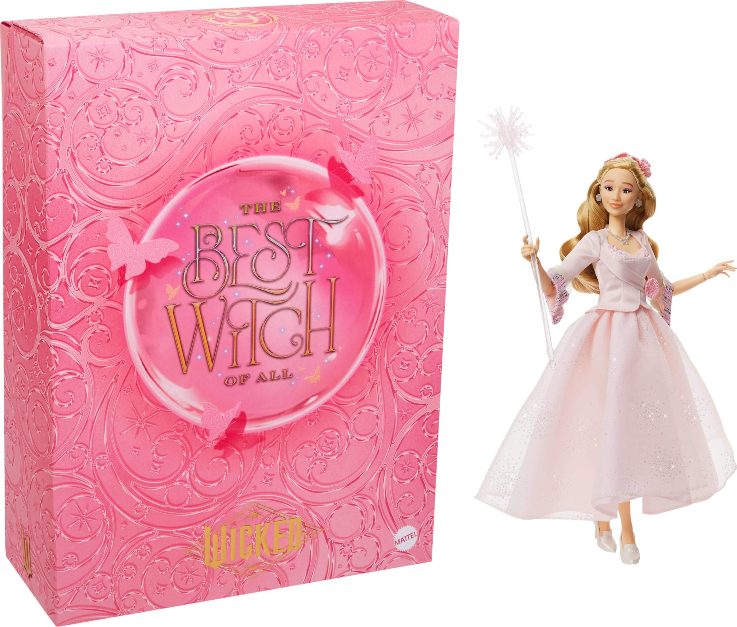 Mattel Universal Pictures’ Wicked: for Good Collectible Glinda Fashion Doll with Removable Outfit, Inspired by The Movie, Amazon Exclusive (Amazon Exclusive)
