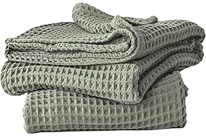 Viva Maison Waffle Bath Towel Sets for Bathroom - Soft, Quick Dry, Luxury 100% Turkish Cotton Bath Towels 35x71, Sage Green (Sage, Set of 2 Bath Towels)