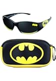 Batman Kids Sunglasses with Matching Glasses Carrying Case and UV Protection