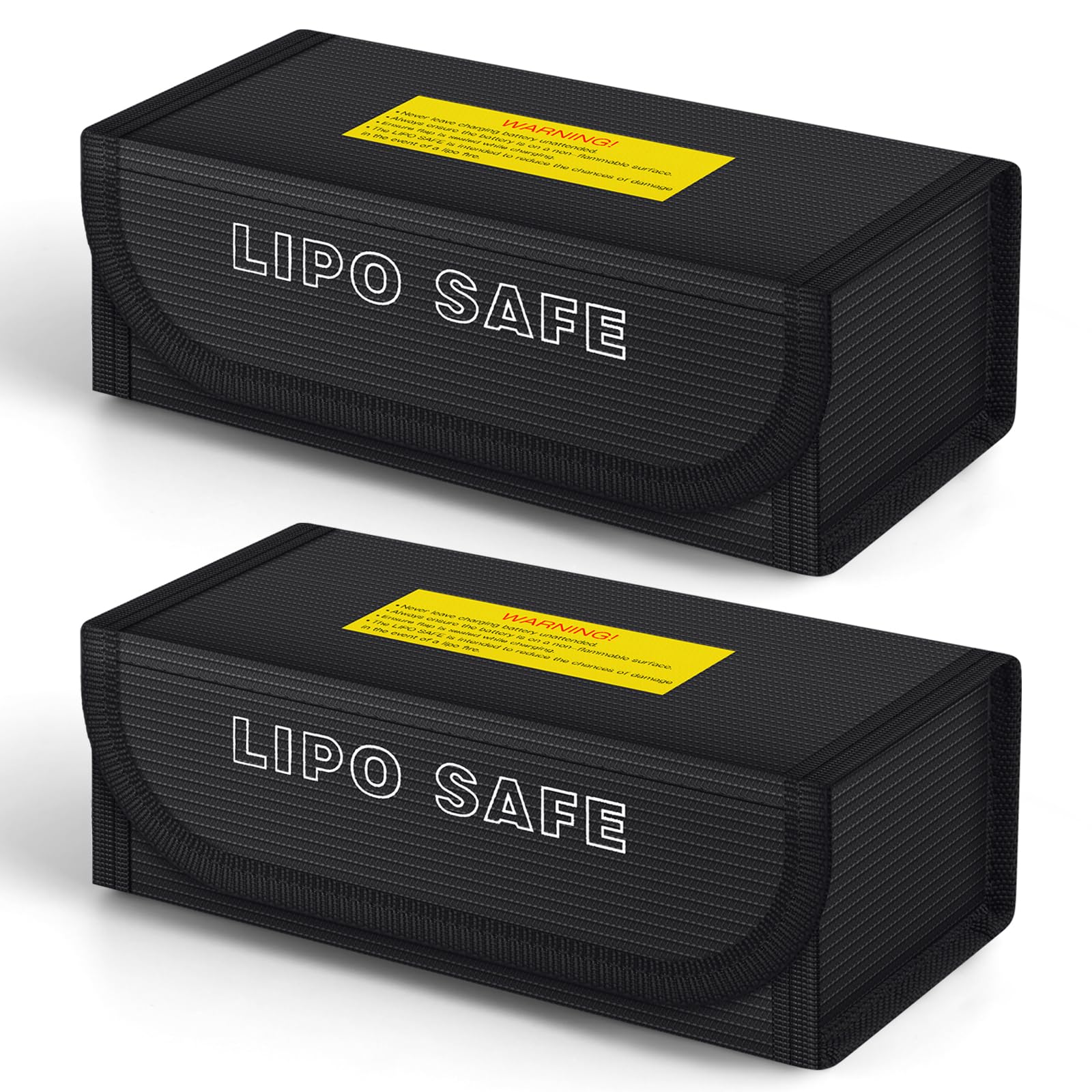 Photo 1 of PAWBOSE 2pcs Lipo Battery Bag, Fireproof Lipo Guard Safe Box, 185x75x60mm Explosionproof Small Charging Case for rc Storage, Lithium ion and Travel Protection