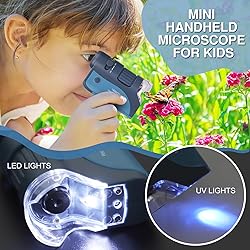 Pocket Microscope for Kids Adults, 60x-120x