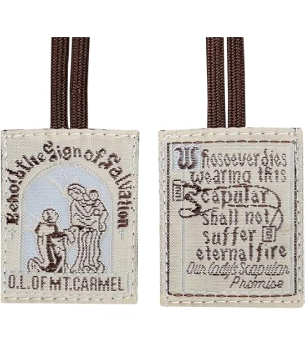 Scapolare Marrone Del Sacro Cuore Di Gesù, 100% Lana, Fatto A - Foto 8