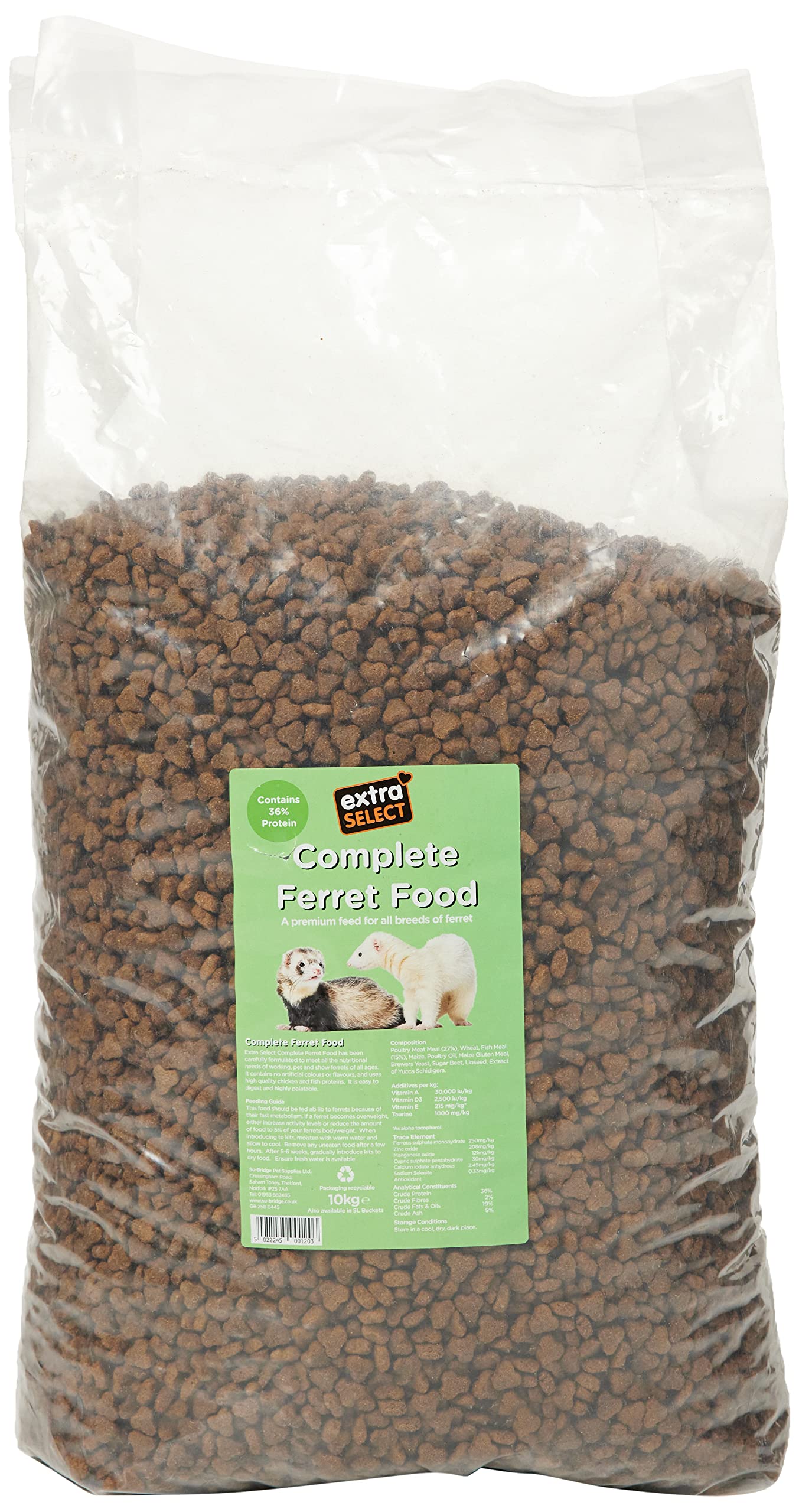Extra Select Complete Dry Ferret Food: Premium Ferret Kibble with High Protein Content for Optimal Nutrition - 10 kg