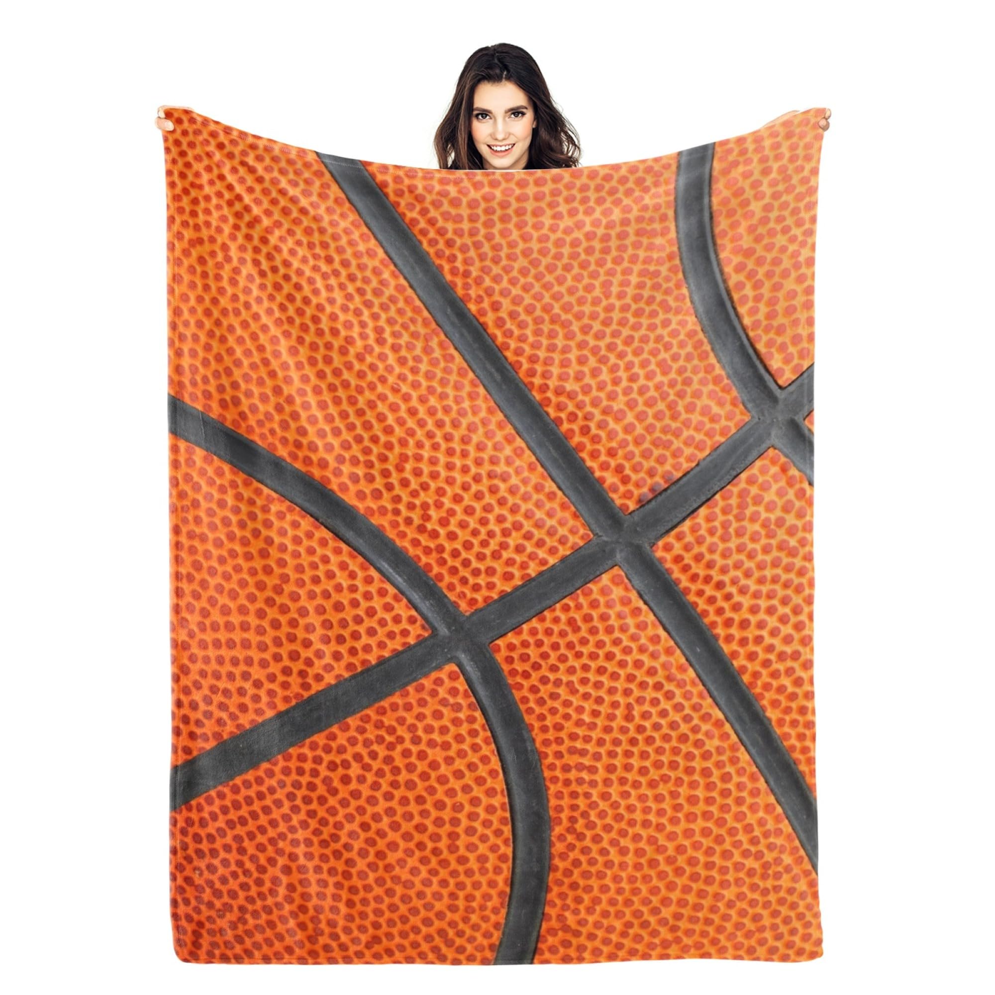 Photo 1 of Basketball Blanket Gifts for Boys Girls Baskteball Accesories Gifts for Team Baskteball Gift for Men Baskteball Lover/Player Gifts Super Soft Warm Baskteball Throw Blanket 50"x40"