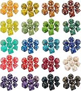 QMay DND Dice Set 25x7 175pcs Polyhedral Dice with Bag 7-Dice Sets view 9