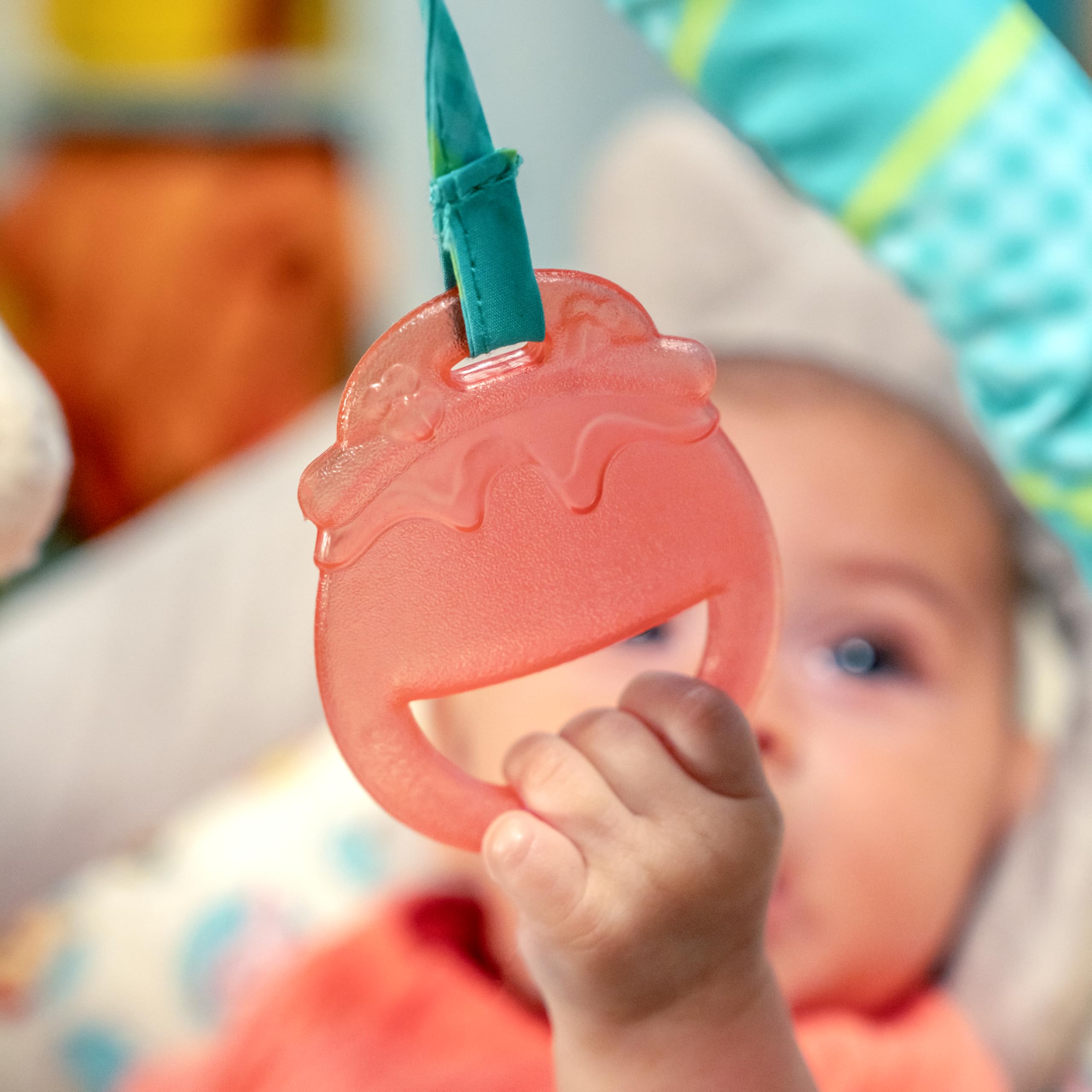 Bright Starts Disney Baby Winnie The Pooh Baby Bouncer Soothing Vibrations Deluxe Infant Seat - Faux Suede, Music, Removable -Toy Bar, 0-6 Months 6-20 lbs (Dots & Hunny Pots)