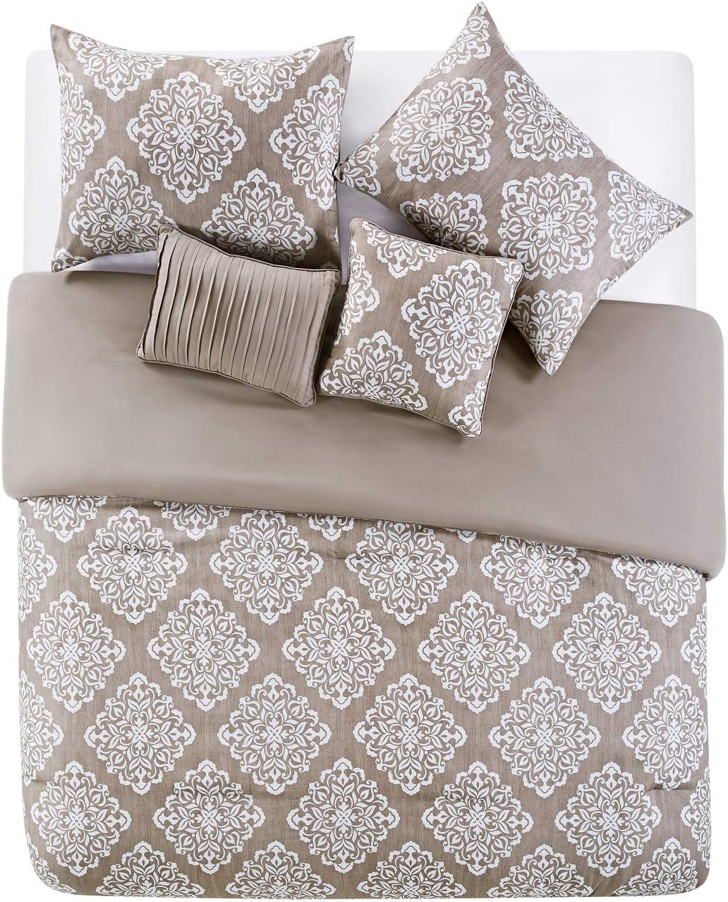 VCNY Home M1C Comforter-Sets, King, Taupe