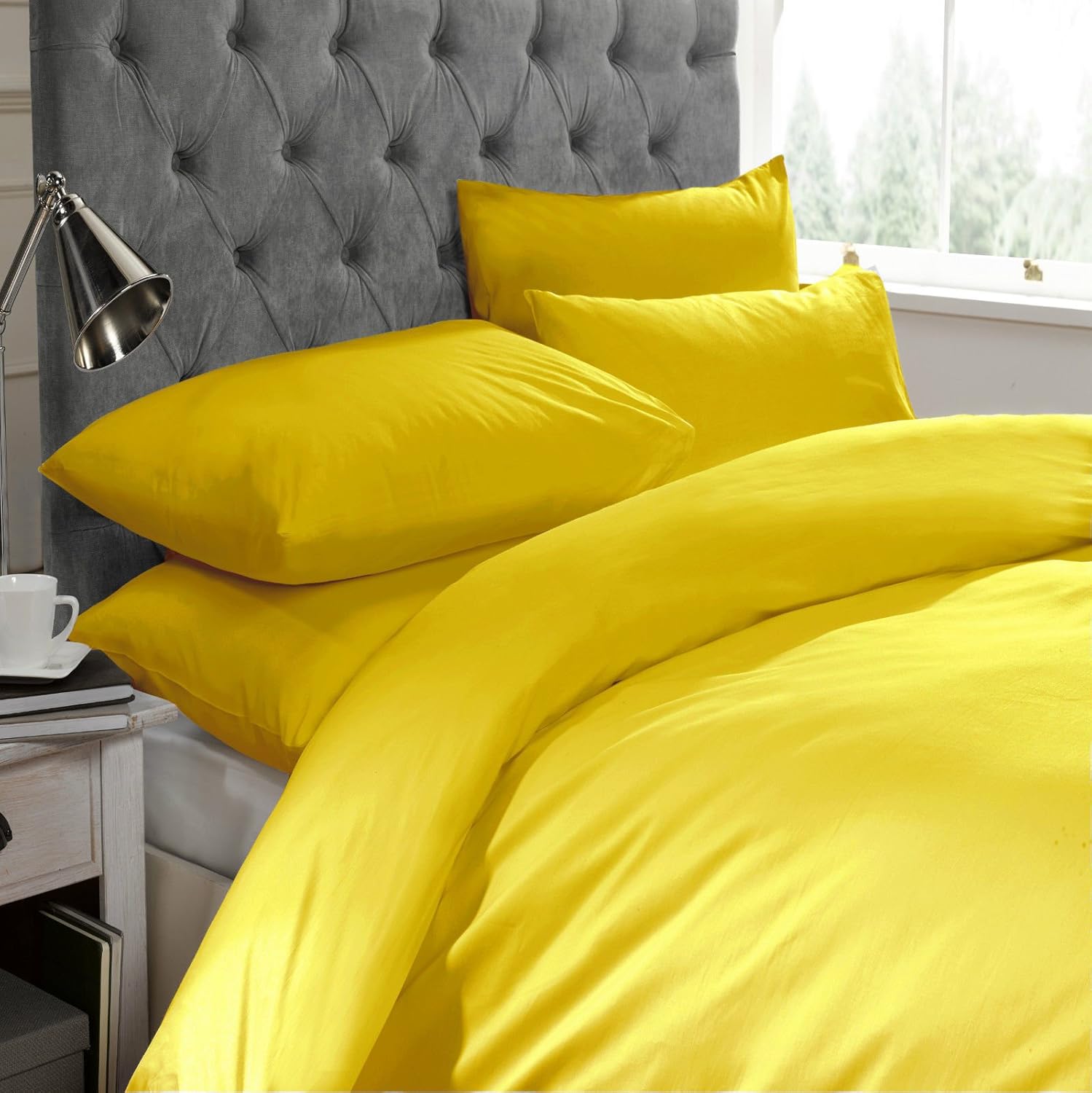 Plain Duvet Cover Set with Pillow Case Quilt Cover Bed Set in Different