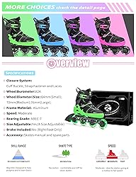 Kuxuan Skates Adjustable Inline Skates for Boys