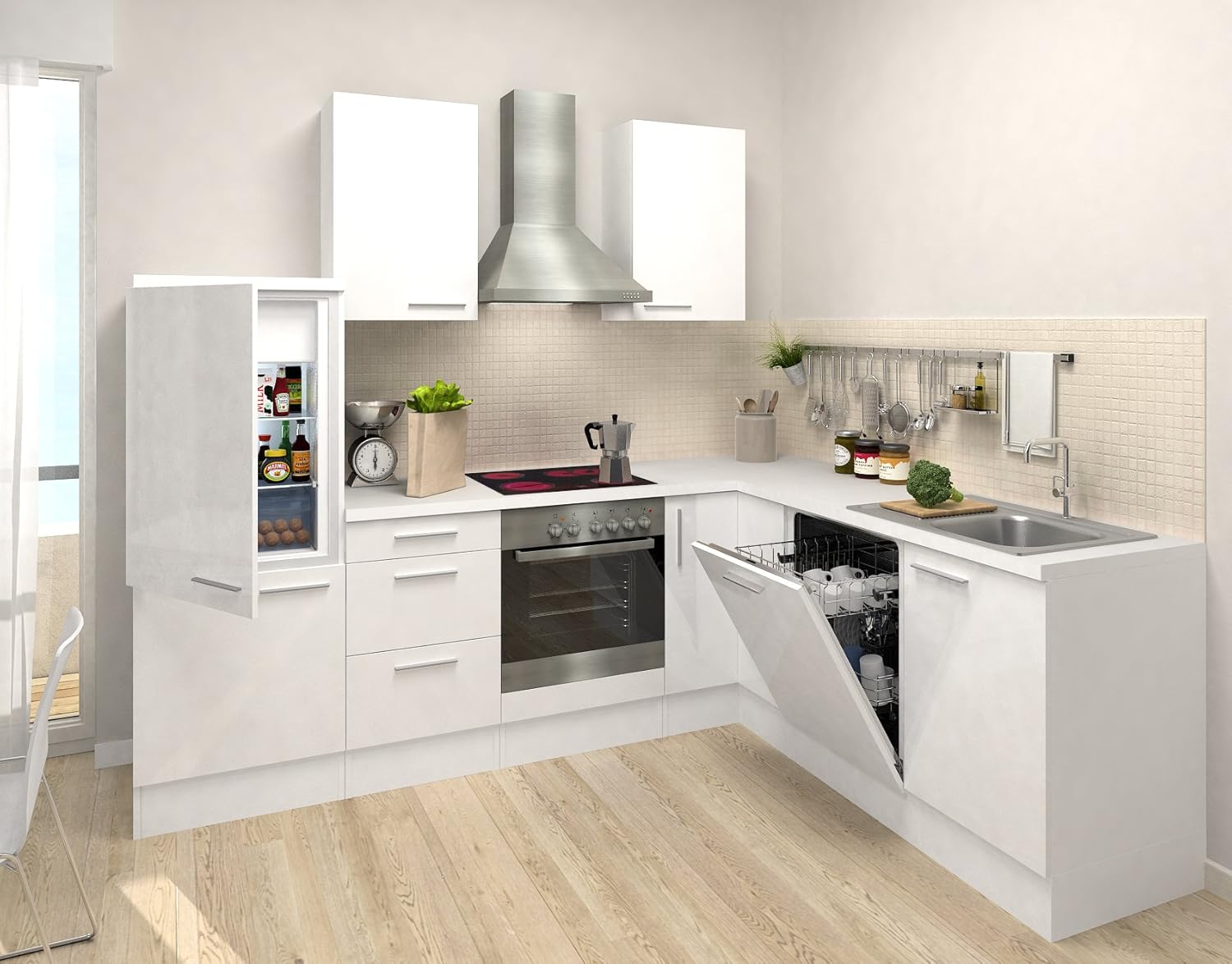 respekta Cocina vacíos de Bloque Premium L de Cocina 260 x 200 cm ...