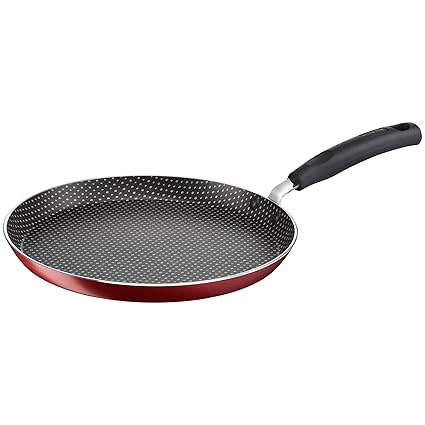 Tefal Simply Chef Non-Stick Flat Tawa, 26cm (Rio Red)