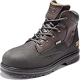 Timberland PRO Men's Powerwelt 6 Inch Steel Safety Toe Waterproof Industrial Work Boot, Dark Brown-2024 New, 10 W