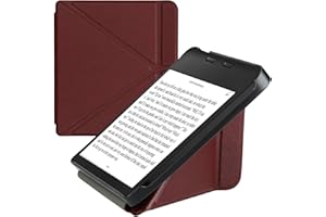 kwmobile Origami Case Compatible with Kobo Libra 2 Case - Slim PU Leather Cover with Stand - Berry