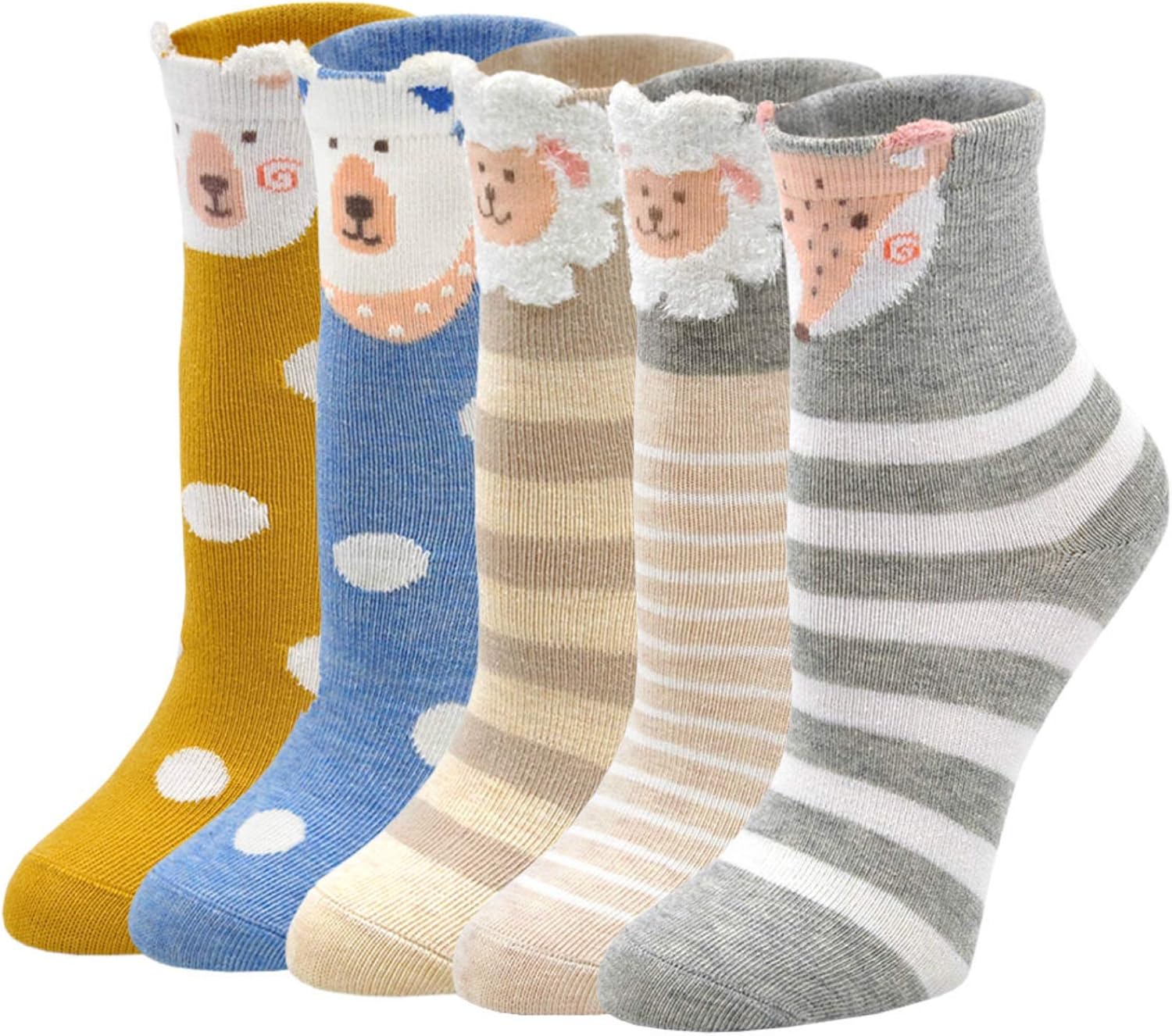 Girls Socks Novelty Animal Cotton Socks, Kids Socks Toddler Girls