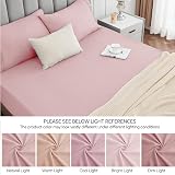 My home store Fitted Sheet 100% Egyptian Cotton 300TC Blush Pink Super King view 7