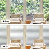 rabbitgoo Window Film Privacy 75x200 cm Frosted Stripe Glass Covering UV view 8