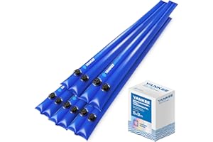10 ft. Dual Chamber Pool Water Tubes for Pool Cover (5 Pack), Extra Durable 0.4 mm PVC (27 Gauge), Water Bags for Pool Cover Inground, Pool Winterizing Kit by Yankee Pool Pillow