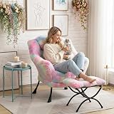 HollyHOME Armchair Velvet Comfy Chair Lake Blue with Steel Frame 95x80x64 view 3