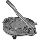 Concord Cast Iron Heavy Duty Tortilla Press (Version 2.0). Commercial Grade Pataconera Presser. Perfect Maker for Flour or Corn Tortillas, Quesadillas, Roti, and much more! (8")