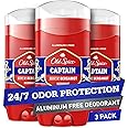 Old Spice Red Collection Deodorant for Men, Captain Scent, 3 ct, 3oz each, 9oz total