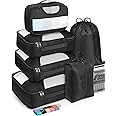 Veken 6 Set Packing Cubes for Suitcases and Carry on Luggage - Organizer Bags Set for Travel Essentials in 4 Sizes (Extra Large, Medium, Small)