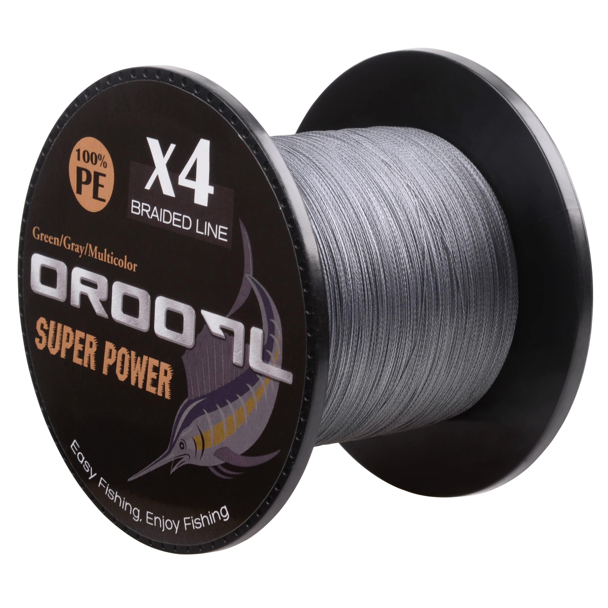 Braided Fishing Line, 10lb-133lb Fishing Line Braid 4-Strand PE Braided Fishing Line Abrasion Resistant Smooth Sensitive Strong Fishing Line for Saltwater Freshwater Green Gray Multicolor