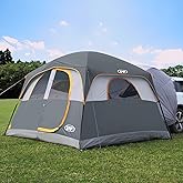 UNP SUV Tents for Camping 6 Person Car Camping Tailgate Tent for Outdoor | Easy Set Up with Rainfly Double Layer Waterproof Family SUV Cabin Tent 10'X9'X78in(H)