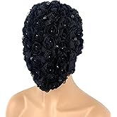 STORM BUY Full Face Cover Mask Floral Roses Haute Couture Masquerade Mask For Hollween Cosplay Costume Party For Adult