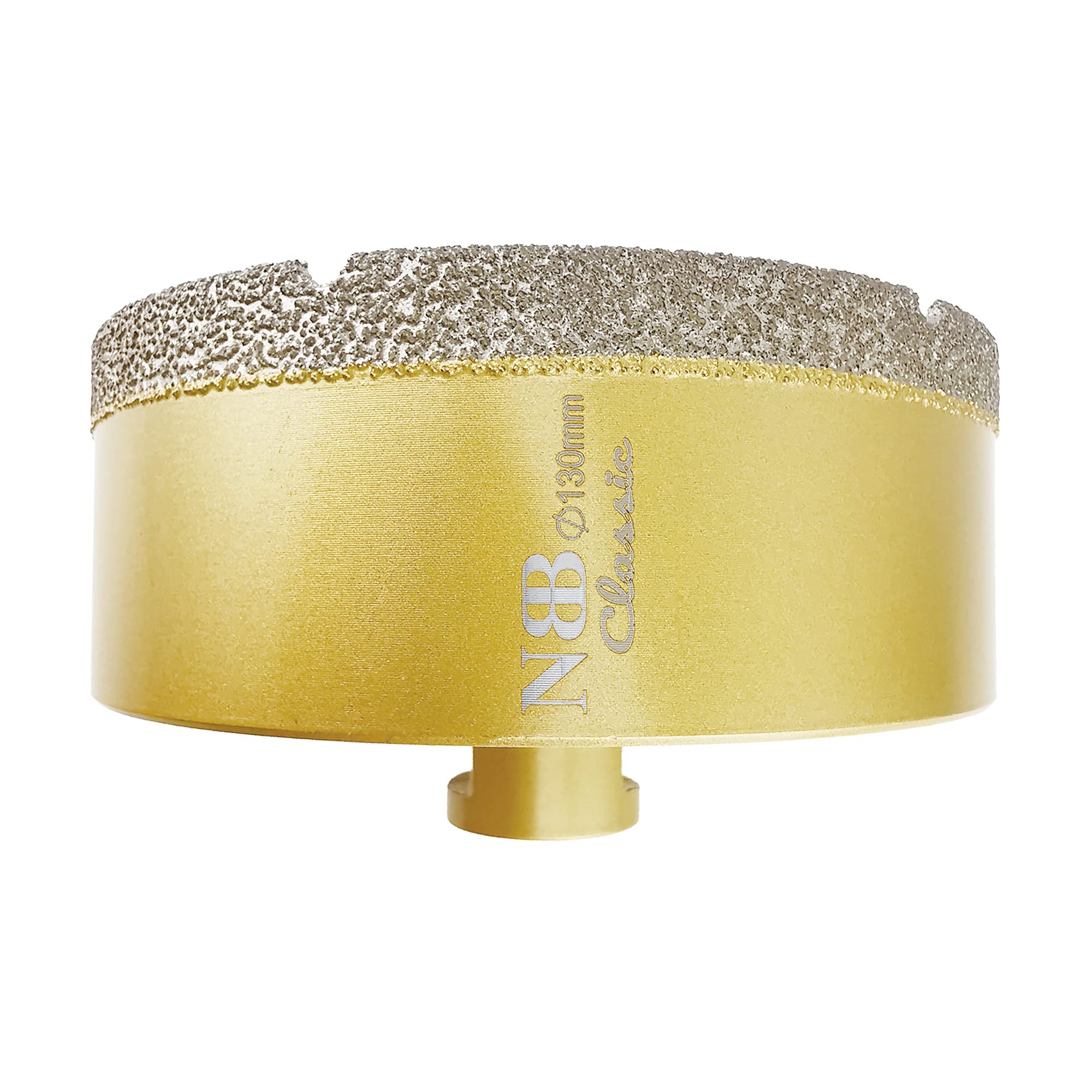 NBB vacuum brazed diamond hole saw with M14, Classic Golden type, diamond drill bit for dry or wet drilling professionally on hard porcelain, ceramic, tile, granite,marble,for angle grinder(1, 130mm)