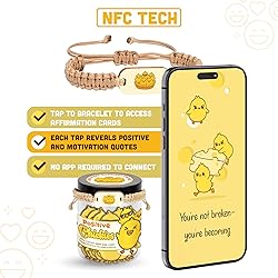 DEARMINE 60 Positive Chick Cards Jar, Affirmation