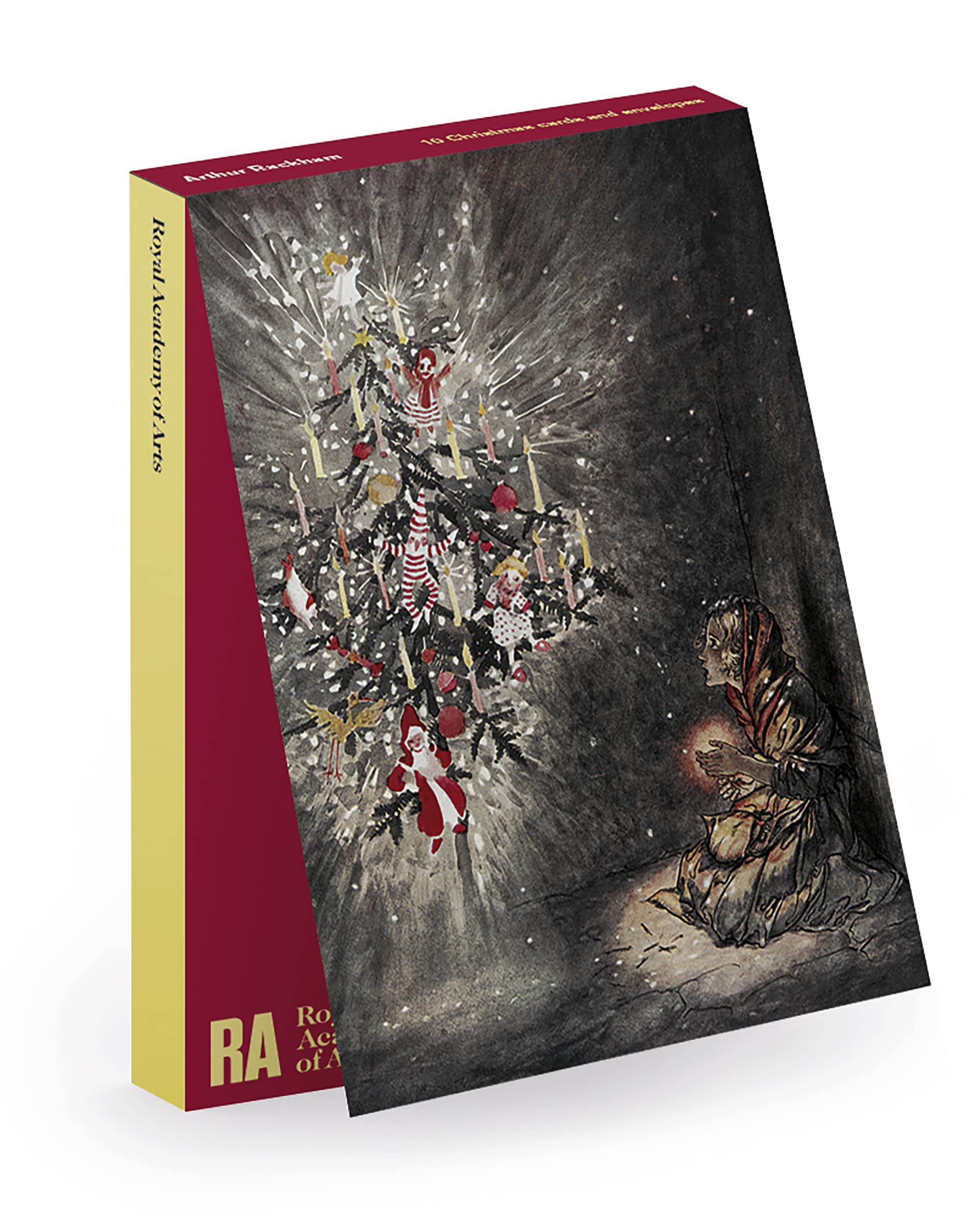 Royal Academy of Arts Arthur Rackham There she was sitting Pack of 10 Christmas Cards (17 x12cm), Multi