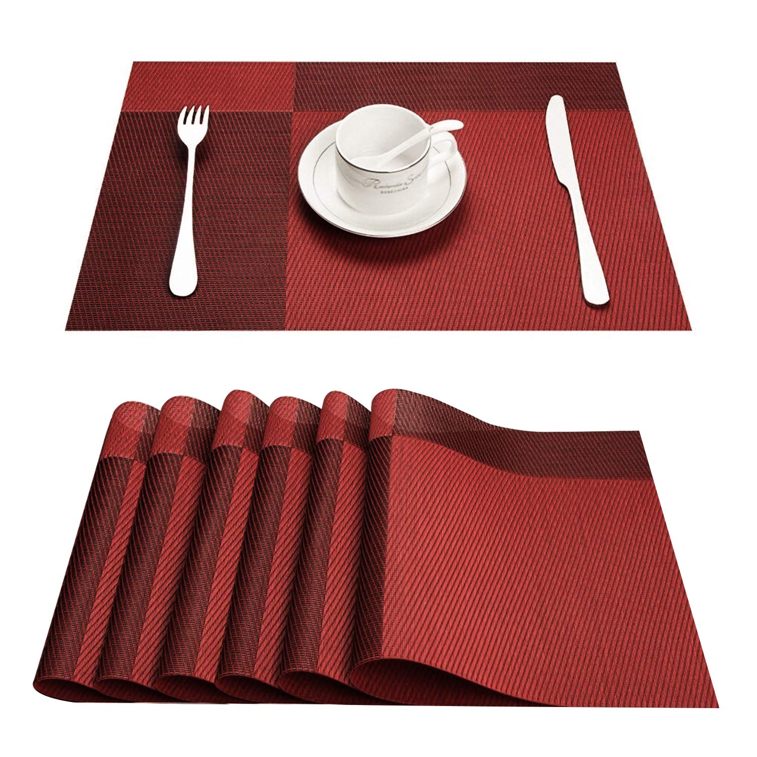 Best polyester placemats for dining table set of 6