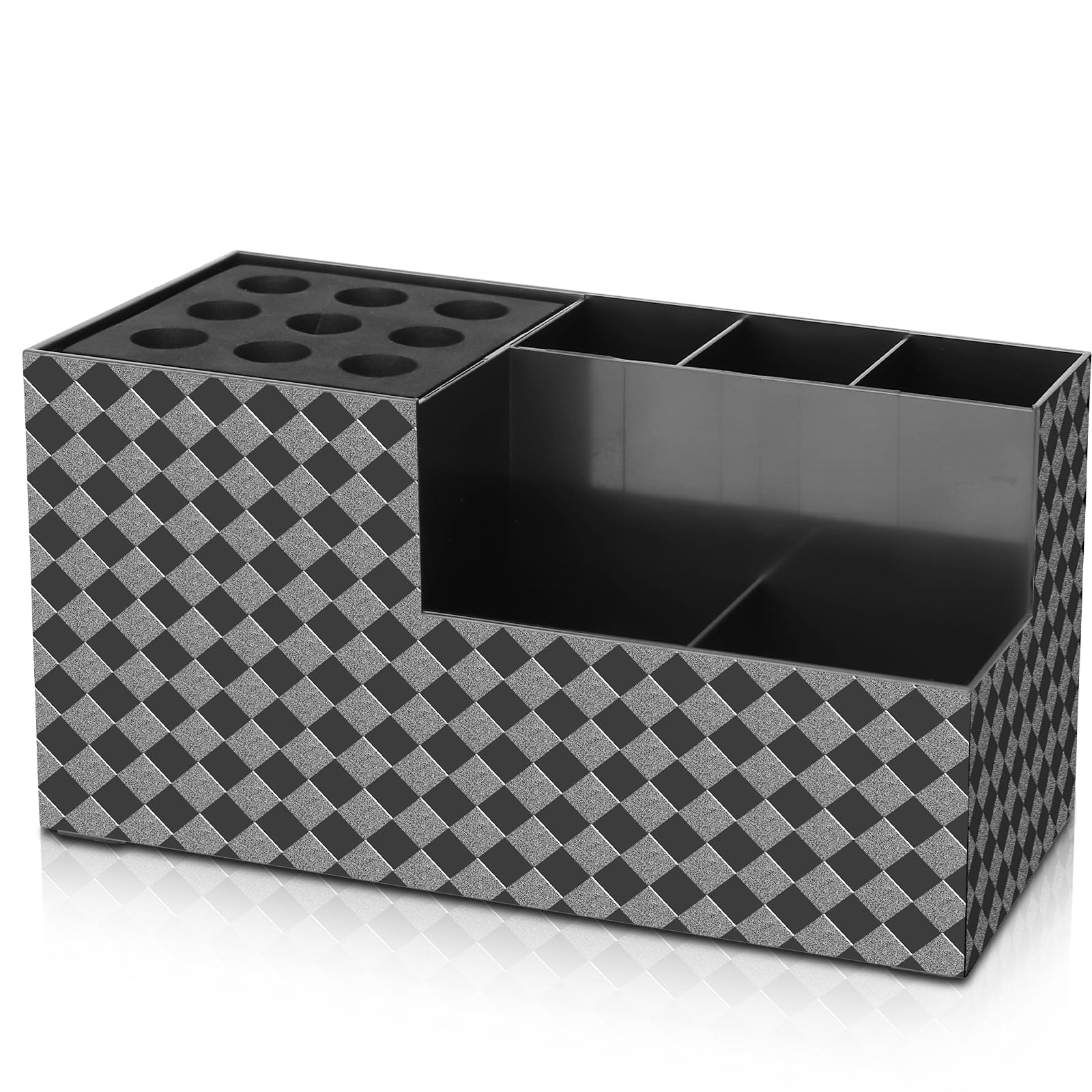 NICEMOVIC Barber Scissors Holder Box, Barber Accessories Barber Supplies, Professional Salon Hairdressing Scissors Rack Holder Storage Organizer for Hairstyling Combs Clips Brushes
