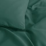 MOONLIGHT20015 Super King Duvet Cover Set Emerald Solid Microfiber 2 Pillowcases view 6