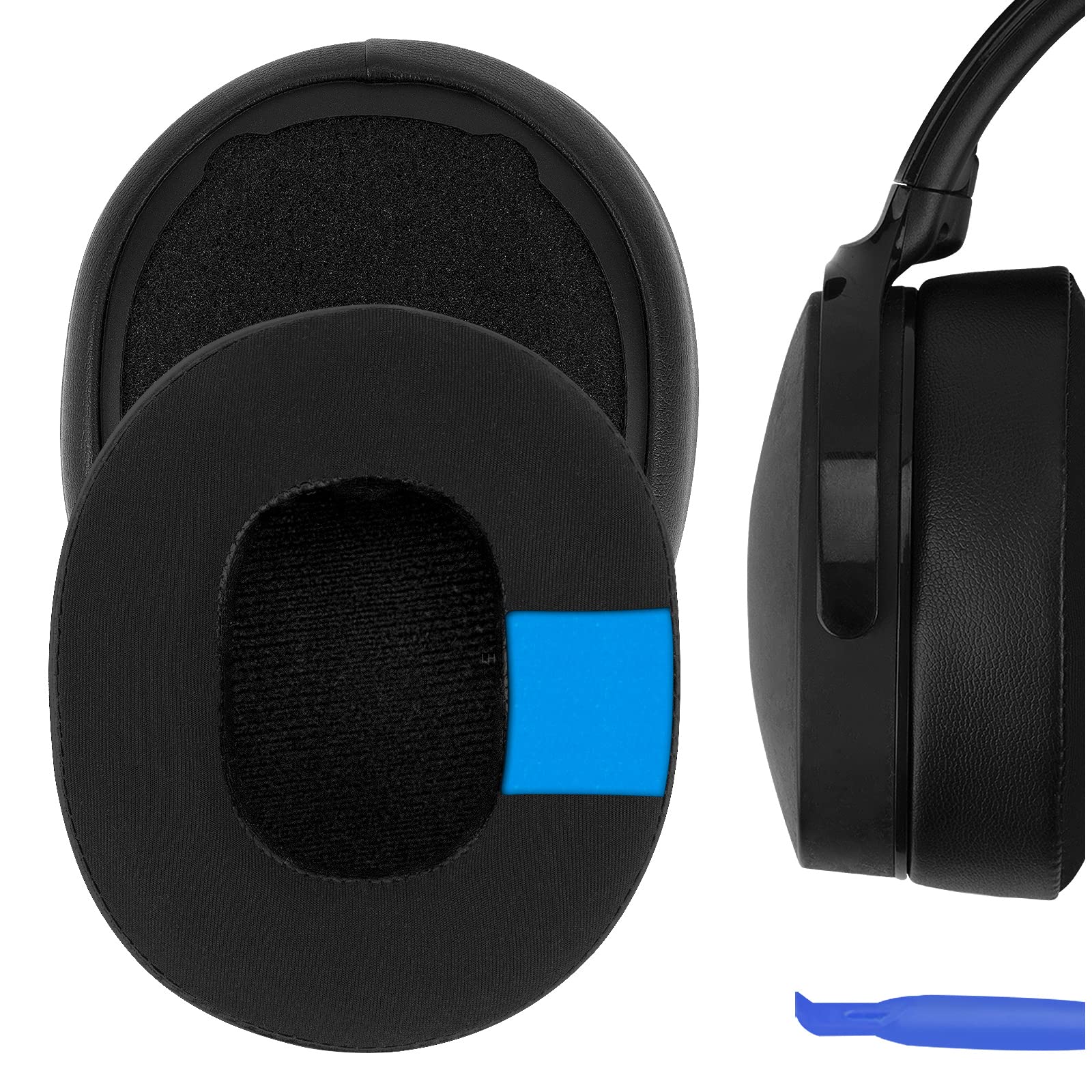 Geekria Sport Cooling-Gel Replacement Ear Pads Compatible with Skullcandy Crusher Wireless/Crusher EVO/Crusher ANC, Hesh 3/ Hesh EVO/Hesh ANC, Venue ANC Headphones, Repair Parts (Black)