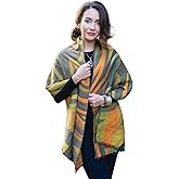 In Style 100% Australian Merino Wool Shawl for Women & Men, Soft & Warm, Reversible, 19" x 76"